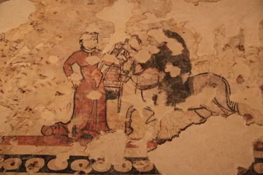 Pintura mural en el Museo de Historia de Barcelona